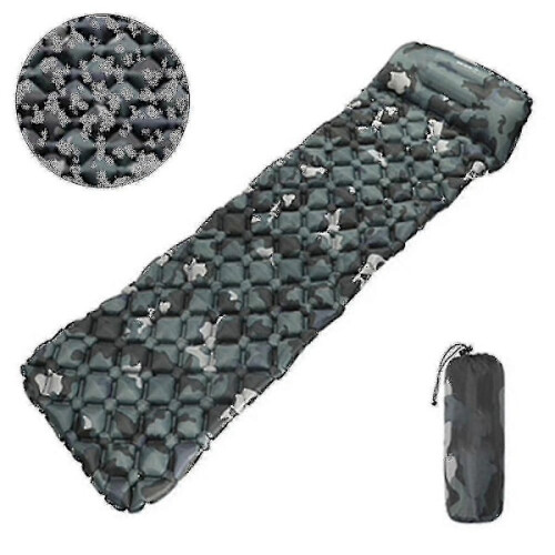 Ultralight Sleeping Pad with Built-in Pillow Inflatable Camping for 1