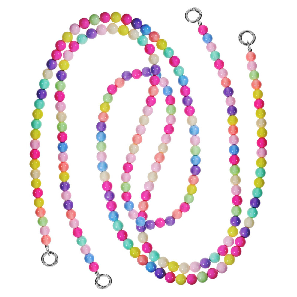 2Pcs Colorful Beaded Phone Neck Strap Set, AntiâLoss Lanyard For Women, Handsâ Style 9351714849944