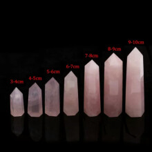 RSAMD Naturlig Pink Rosenkvarts Obelisk Kvarts Krystal Stav Tårn