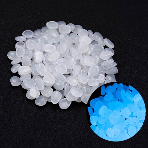 HBASD Glow-in-the-Dark Pebbles White 100pcs 1