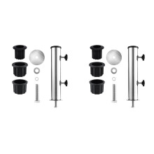 2X Set suport pentru stâlp de umbrelă, set tuburi, suport de bază pentru umbrelă, inserție țeavă