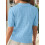 Women'S Cable Short Sleeve Sweaters Tops Solid Lapel V Neck Knit Casual Soft Pullover Shirt Light  S 2