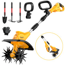 Cordless Tiller Cultivator Compatible with Dewalt 20V MAX Battery(Tool Only, Not battery), 310RPM Electric Rototiller Garden Tools with 40 Steel Tines