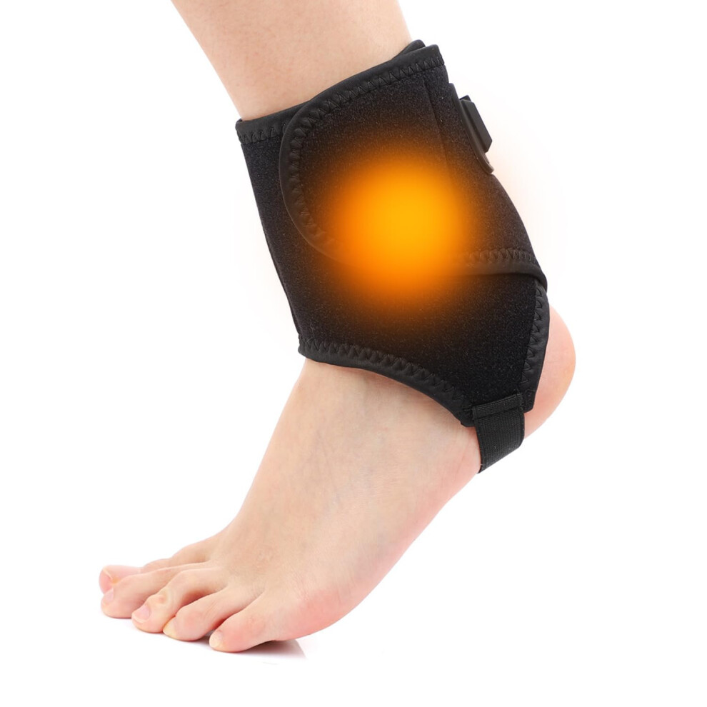 Heating Ankle Brace with Adjustable Heat Therapy, Carbon Fiber Heated Support for Pain Relief and Injury Recovery