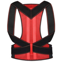 Posture Corrector Back Brace for Men and Women, Adjustable Shoulder Alignment Support, Red 4XLarge