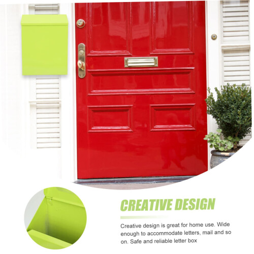Large Capacity Wall Mounted Locking Mailbox for Home and Office, Durable Iron Construction 1