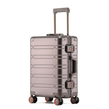 TSA Approved 20 Inch Titanium Gold Hardside Spinner Carry On Luggage with Zipperless Lock and 360 Silent Wheels