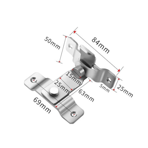 Sliding Door Lock with Secure Latching Design, Easy Drilling Installation, Size G Gate Latch Hardware 1