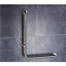 Bathroom Grab Bar Stainless Steel LShaped 50x70cm NonSlip Handrail 300KG HeavyDuty Safety Support
