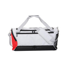 White Travel Duffel Bag 40L Waterproof Gym Bag with Shoe Compartment and Wet Pocket for Sports