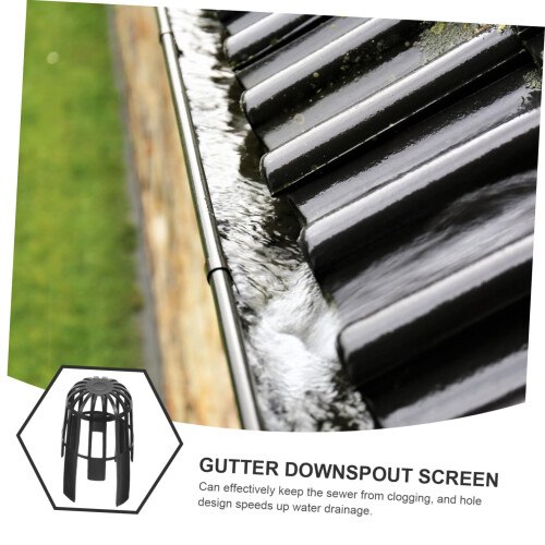 Gutter Guard with Downspout Strainer Mesh, Clog Drainage, Easy Install Leaf Filter for Roof 1
