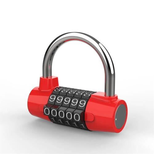 2Pcs Silver Heavy Duty Combination Padlock with 5 Digit Resettable Code for Gate and Fence 1