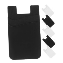 6pcs Adhesive Silicone Phone Card Holder Wallet Pockets for Credit Cards Cash, Slim Universal Fit