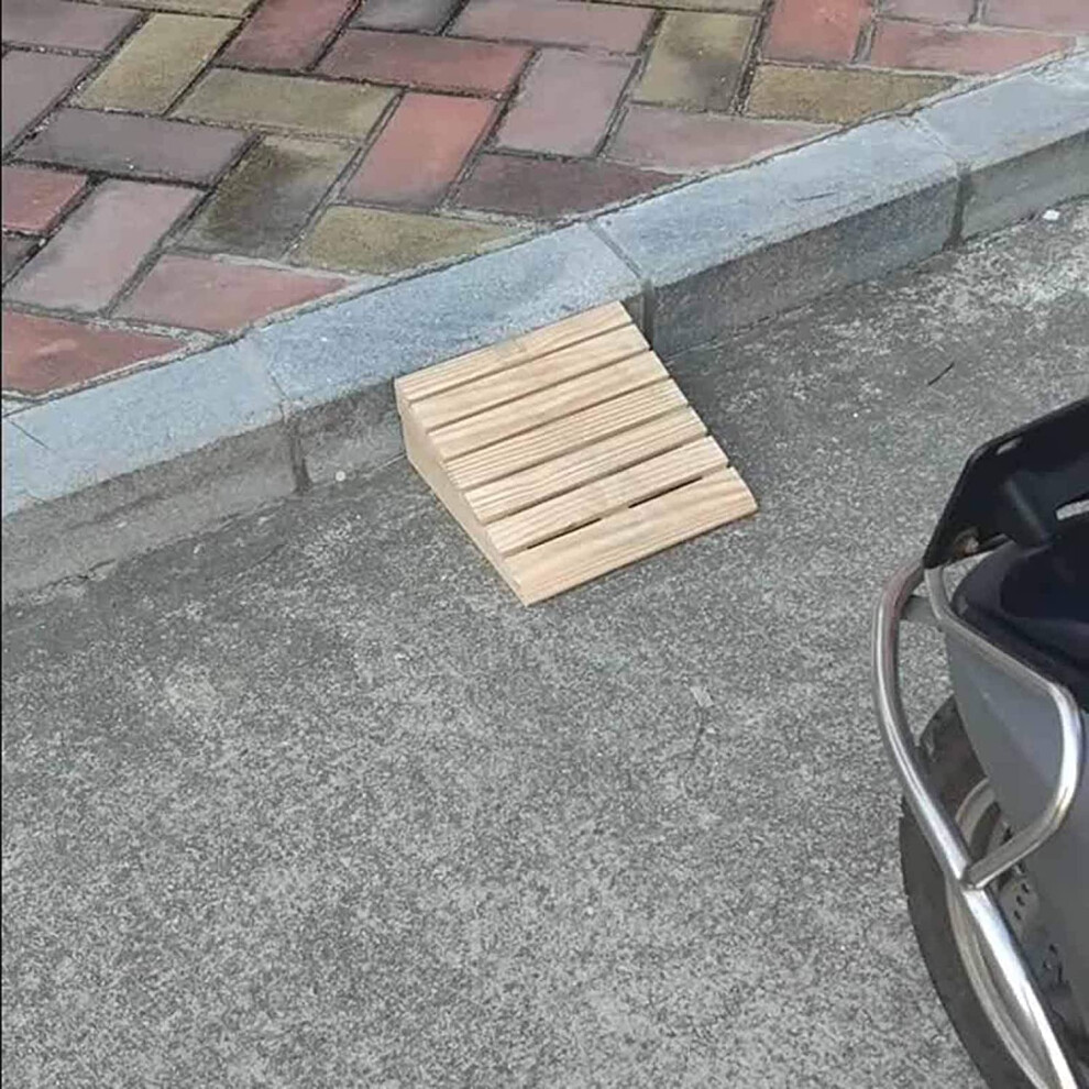 Wooden Doorway Ramp 31x30x11cm Non Slip Threshold Ramp for Wheelchair Seniors and Pets
