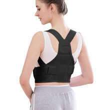 Adjustable Posture Corrector Back Support Brace for Men and Women, Comfortable Shoulder Belt for Pain Relief, Black Medium
