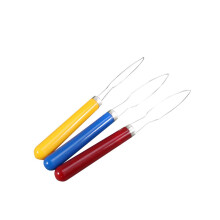 3pcs Button Hook Tool with Ergonomic Wooden Grip, Durable Stainless Steel OneHand Operation for Clothing