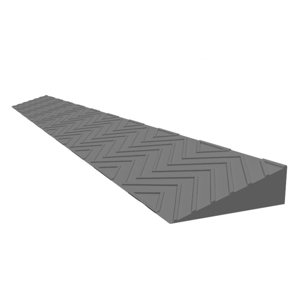 Gray Nonslip Threshold Ramp 100X8x2cm Cuttable Wheelchair Doorway Ramp For Bathrooms And Steps