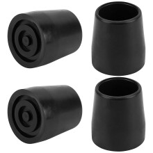 4PCS Cane Tips Replacement 1 Inch Durable Rubber Walking Stick Tips for Seniors with Enhanced Traction and ShockAbsorbing Design