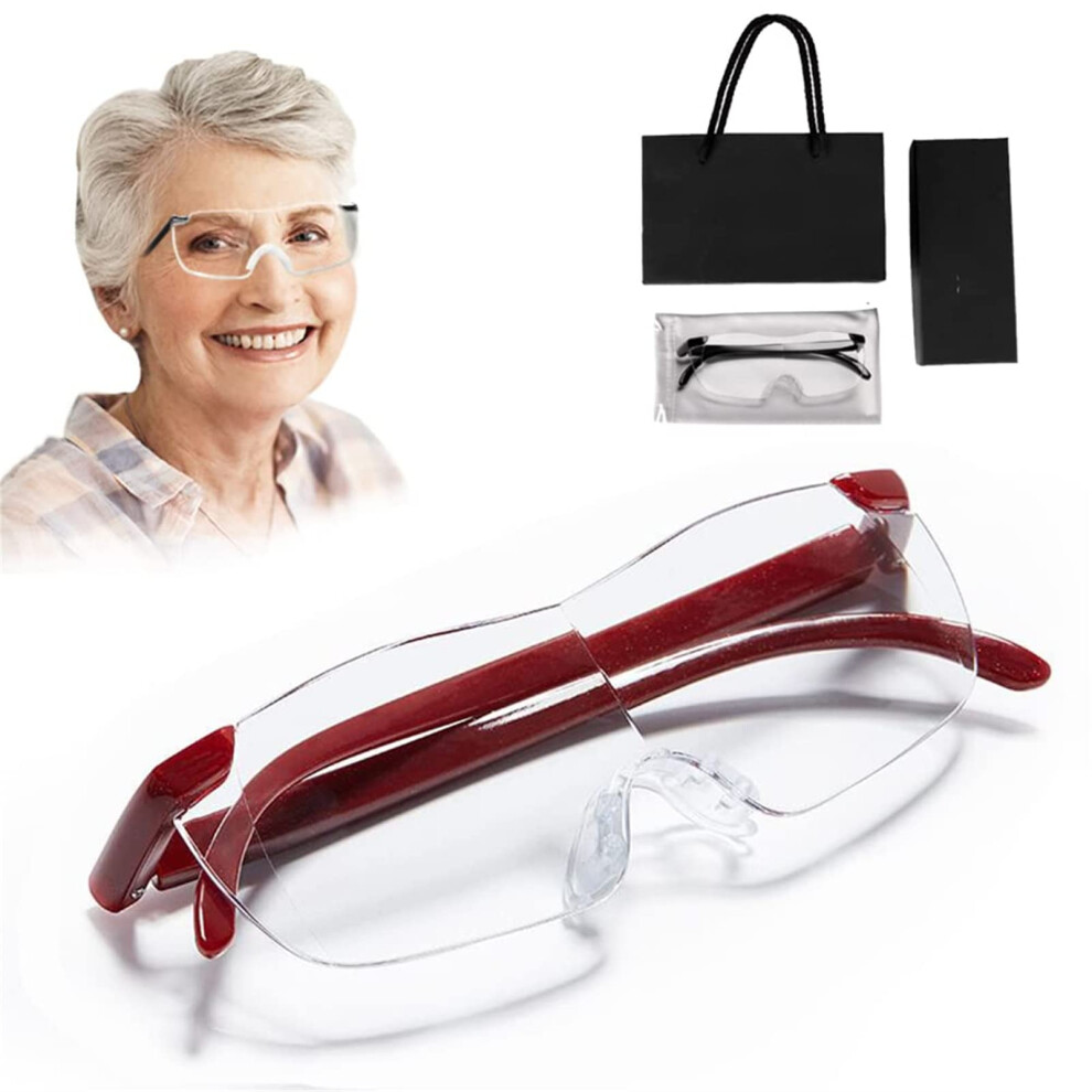 Hands  Magnifying Glass with 180% Magnification, Wearable Magnifier for Reading and Inspection Color C