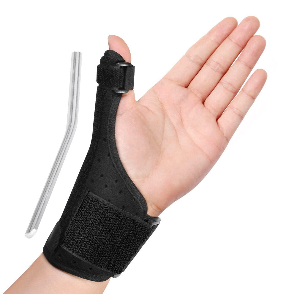 Adjustable Thumb Brace with Aluminum Splint for Arthritis, Tendonitis, Carpal Tunnel Relief, Fits Both Hands