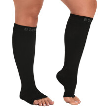 2 Pairs Wide Calf Compression Socks 2030 mmHg Open Toe 4XL Plus Size Support for Circulation and Swelling