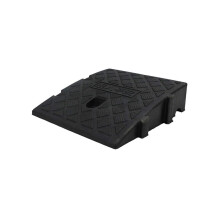 Threshold Ramp for Wheelchair and Scooter, AntiSkid Grooved Surface, Lightweight Durable Plastic, Black 25x27x7CM