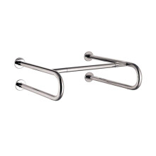 Bathroom Safety Handrail Grab Bar for Elderly, Wall Mounted Non Slip Support Rail 70 x 55 cm for Toilet and Shower