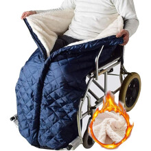 Waterproof Fleece Lined Wheelchair Blanket for Adults, Winter Lap and Leg Warmer for Elderly Users