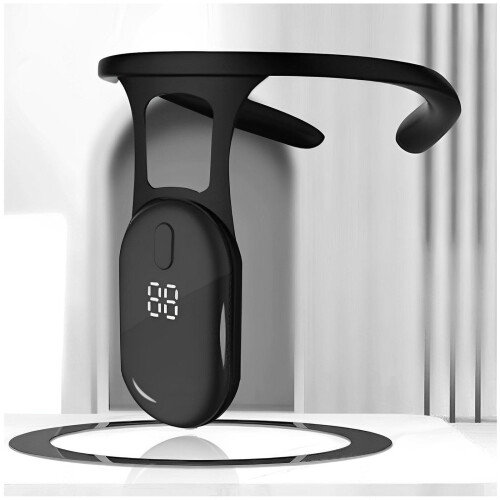 Smart Posture Corrector with Vibration Reminder, Rechargeable Back Posture Trainer for Office and Study, Black