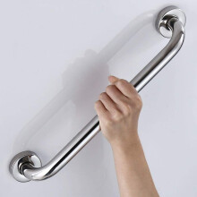 Grab Bar 435mm Stainless Steel NonSlip Shower Handrail for Elderly, Wall Mounted Silver Safety Rail
