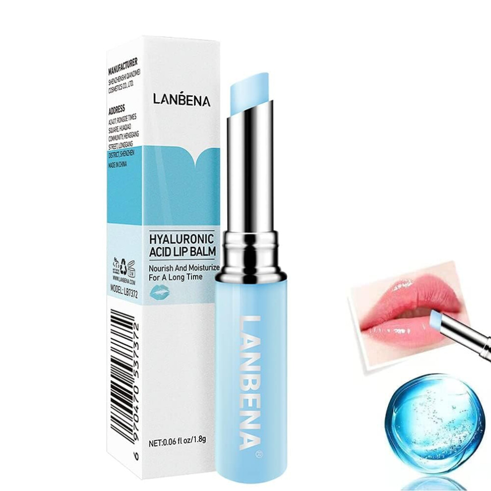 Hyaluronic Acid Lip Balm Moisturizing Lip Plumper for Dry Lips Deep Hydration LongLasting Shine