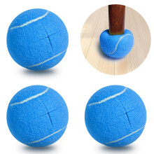 Tennis Balls Precut 2.2 Inch Glide with Felt Pads, Universal Fit Floor Protection Noise Reduction Blue
