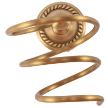 Brass Wall Mounted Hair Dryer Holder, Antique Gold Rustproof Rack for Bathroom and Salon Use