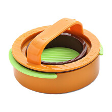 3 in 1 Non Stick Burger Press with Filling Attachment for BBQ Grill, Durable Orange Meat Patty Press