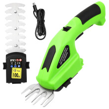 2in1 Cordless Hedge Trimmer and Grass Shear, Rechargeable Long Runtime, Precise Metal Blades