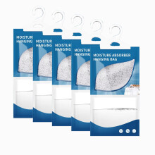 Moisture Absorber Bags 5 Pack with Odor Neutralizing Action for Closet and Bedroom, LongLasting White