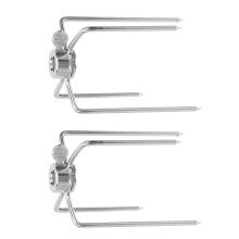 2Pcs Stainless Steel Rotisserie Forks for Grill and Oven, Heavy Duty Dual Fork Set for Even Heat Roasting