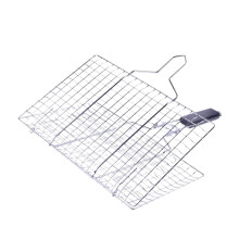 Reusable Stainless Steel Folding Grill Mesh Mat for BBQ with Even Heat Distribution and Easy Clean