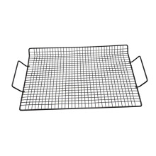 Nonstick Grill Rack for Fish and Vegetables, Easy Clean Iron BBQ Basket for Outdoor Cooking