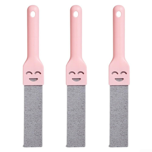 Pumice Stone Toilet Cleaner with Ergonomic Handle, Scratch Limescale Remover, MultiColor 3 Pack