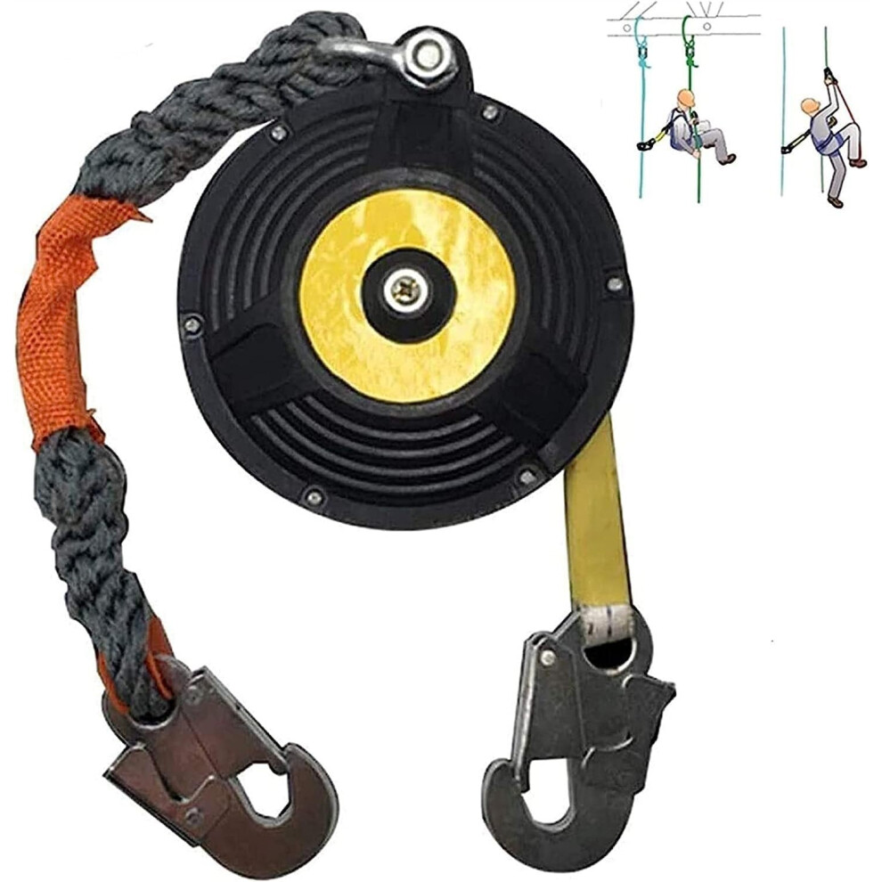 10M Self Retracting Lifeline With Rebar Hook, Industrial Fall Arrest Lanyard For Roof Work Safety 9330225578475