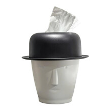 Modern Hat‑Themed Tissue Box Cover with Stylish Decorative Design and ABS Organizer for Home Office