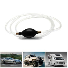 Manual Siphon Pump with Flexible Rubber Hose and Copper Joints for Quick Fuel and Water Transfer, 1 Meter