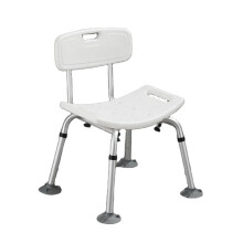 Adjustable Shower Chair for Elderly with Padded Backrest, NonSlip Base, Heavy Duty 400 LBS Capacity
