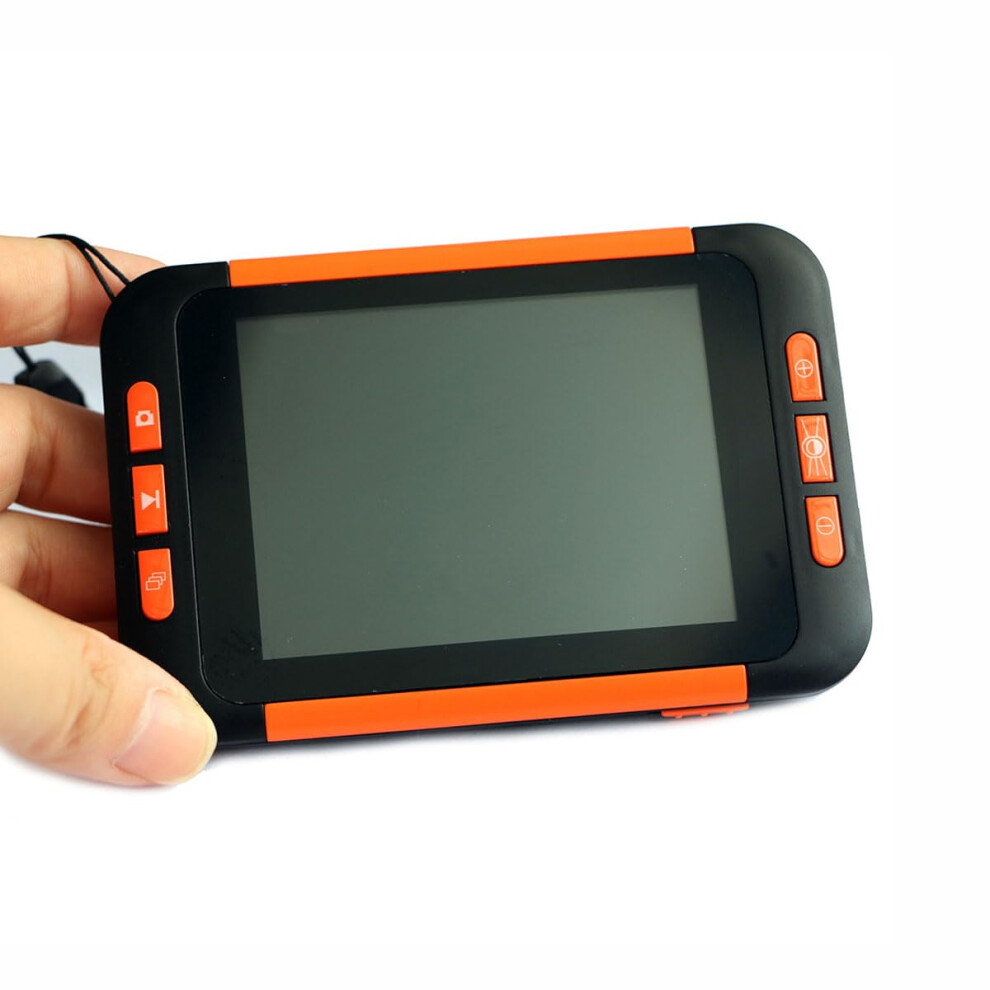 Orange Digital Electronic Magnifier 3.5 Inch Hd Screen, 32X Adjustable Zoom, Av Tv Output, Rechargeable Vision Aid For Elderly Reading