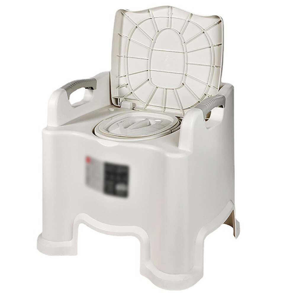 White Bedside Commode Chair For Elderly And Disabled, Stable Support Toilet With Easy Clean Bucket