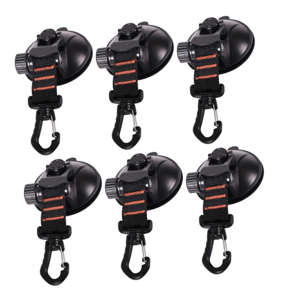 Suction Cup Hooks 6Pcs Heavy Duty Reusable Hanging Hooks For Camping Car Tent Kitchen Bathroom 9073542241089