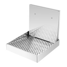 Nonstick Grill Mesh Tray with Oil Drip Pan, Easy Clean Barbecue Plate 28x28x5cm for Vegetables and Seafood