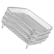 3Tier Stainless Steel Air Fryer Rack for Dehydration, Grilling and Steaming Accessories