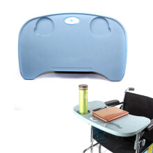 Wheelchair Lap Tray Table with EasyRelease Mount, Raised Edge Spill Guard and Universal Armrest Fit